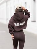 Viralowa bluza BUGDALOVA z kapturem – czekoladowa
